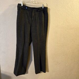 Christopher & Banks Women's Black Tweed-look Black Pants Trousers Size 10